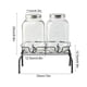 thumbnail image 3 of Advancent Cubo de agua fría de vidrio resistente a la corrosión, 2 piezas, para restaurante, dispensador de alta capacidad, tarro de vidrio Teteras, 3 of 6