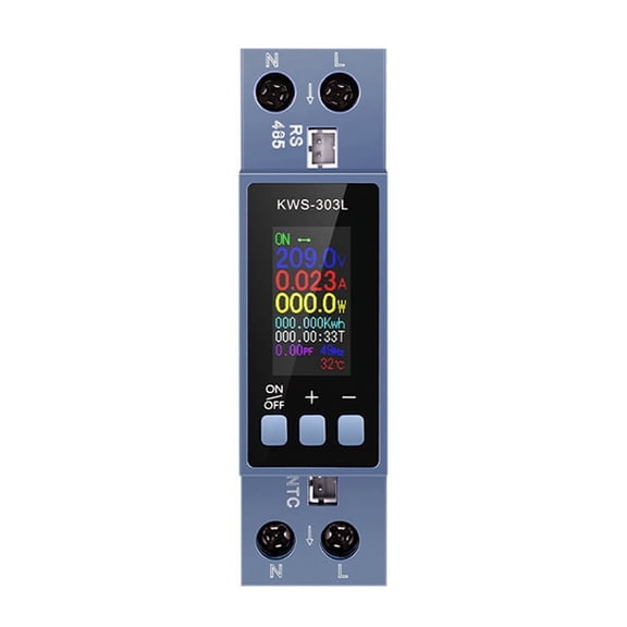 LED Digital  Meter Din Rail Mount Voltmeter Ammeter Wattmeter AC 100-290V with RS485 KWh Power Meter