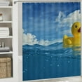 thumbnail image 6 of Autua Rubber Duck Bathroom Shower Curtain Set with Hooks, Premium Polyester Fabric Waterproof Bathroom Décor Set, Vibrant HD Print, Easy Installation, Machine Washable 36"x72, 6 of 7