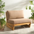thumbnail image 2 of Safavieh Couture Julianne Modern Teak Patio Chair, Natural/Brown, 2 of 11