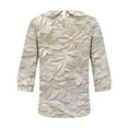 thumbnail image 5 of T-shirts en Lin pour Femmes Chemise à Col à Manches Longues Blouses Ultra Douces Texturées Chandail en Molleton Athlétique Extensible Chandail Automne Hiver Blouses, 5 of 5