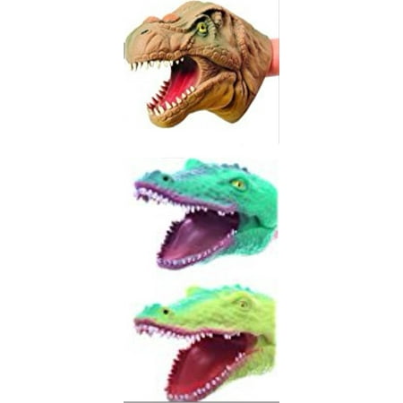 3 Pack - Soft Rubber Halloween Realistic 6 Inch Hand Puppet (Collect All Three Hand Puppets - Dinosaurs & Alligators), All Three Hand Puppet By Sureshot