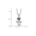 thumbnail image 2 of Black & White Accent Diamond Triple Heart Pendant Necklace in Sterling Silver with Chain for Women, 2 of 5