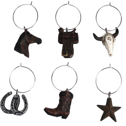 Rivers Edge Products 6Piece Western Wine Charms