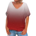 thumbnail image 1 of Posijego T-Shirts à Col en V pour Femmes, Chemise à Manches Courtes Imprimée, Pyjama Décontracté d'Été pour Femmes, 1 of 2