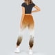 thumbnail image 3 of Gibobby Pantalones colombianos de mujer Pantalones de chándal con bolsillo estampado cómodos de cintura alta XS Café, 3 of 5