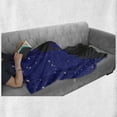 thumbnail image 5 of Deer Hunting Soft Flannel Fleece Throw Blanket, Deer Silhouette Stars Moon Night Illustration, Cozy Plush for Indoor and Outdoor Use, 50" x 70", Indigo Taupe Grey, by Ambesonne, 5 of 5