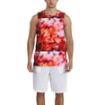 thumbnail image 4 of Easygdp Autumn Maple Leaves Men's Mesh Basketball Jersey Quick Drying Sleeveless Shirts Fitted Muscle Tank Tops Sport Round Neck T-Shirt - 4X-Large, 4 of 9