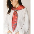 thumbnail image 5 of CBC Crown Women's Christmas Theme Lightweight Soft Silk Feeling Scarf 35" x 35" or 21" x 21", 5 of 9