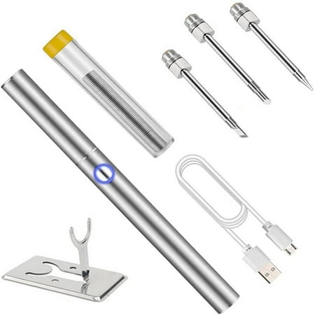 

Famure Cordless Soldering Iron Kit Wireless Charging Welding Tool Safety Protection Electrical Soldering Repair Tool Built-in 1100mAh Battery Rechargeable Soldering Iron for Outdoor DIY portable