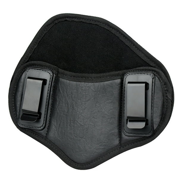 Bolsa de almacenamiento de pistola de cuero Quick Pull Manga de almacenamiento oculta al aire libre (negro)