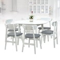 thumbnail image 3 of Wickerix Round Extendable Dining Table, Medium Brown, 3 of 9