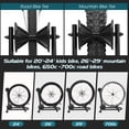 thumbnail image 4 of Costway Foldable Bike Floor Parking Rack Home Garage Storage Stand Fit 20''-29'', 4 of 10