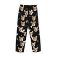 thumbnail image 5 of Wyobmus Unisex Soft Pajama Pants for Men And Women Valentine'S Day Corgi Graphic Couple Pj Bottoms Lightweight Sleepwear Pajamas With Elastic Waist Drawstring Size S-5XL B-Multicolor, 5 of 6