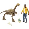 Jurassic World Human & Dino Pack Darius & Gallimimus Action Figures, 2 Accessories, Camp Cretaceous Movable Joints, Authentic Sculpting, Gift Ages 4 Year & Older