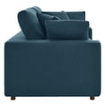 thumbnail image 2 of Modway Commix Upholstered Modern Fabric & Wood Loveseat in Azure, 2 of 3
