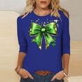 thumbnail image 2 of FDGIU ‌‌‌‌‌‌‌Women's St. Patrick's Day Graphic Tee - Short Sleeve Crew Neck Comfort Fit Shamrock Print, 2 of 5