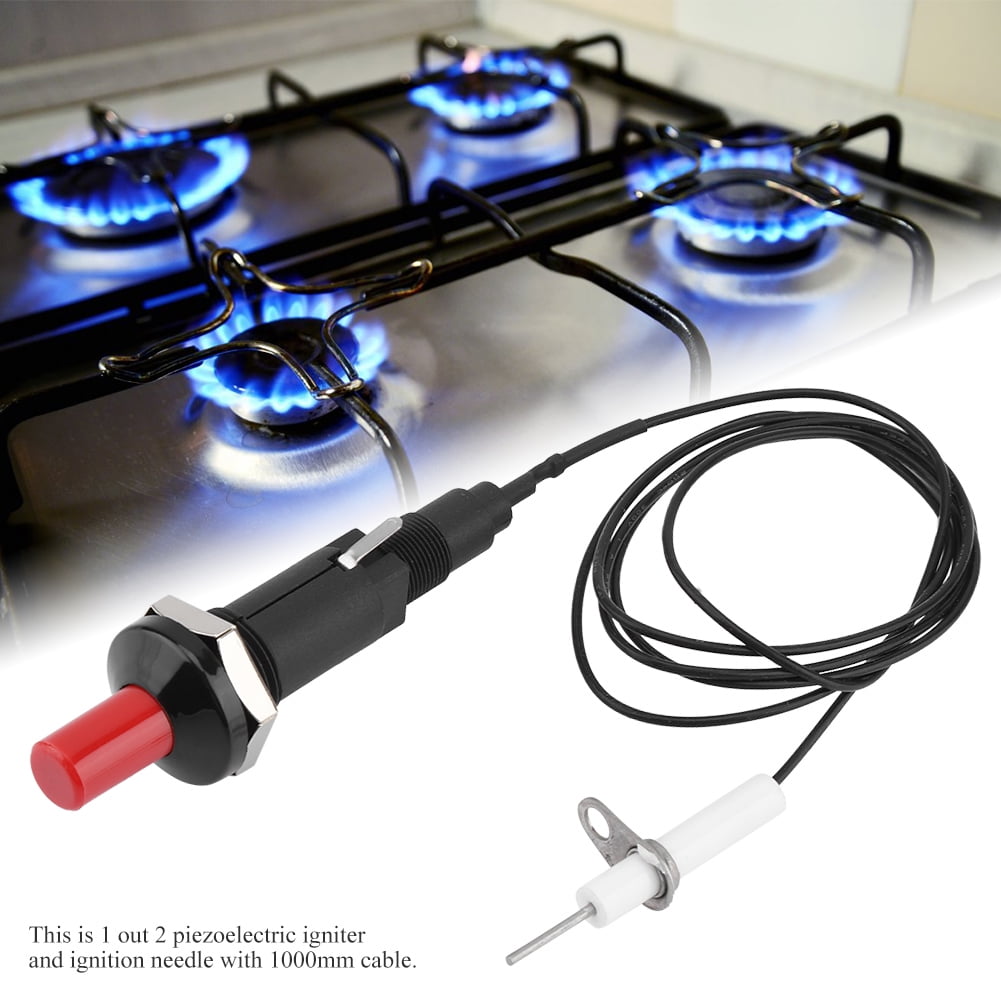 2 Outlet Piezo Spark Ignition Push Button BBQ Gas Grill Fireplace Burner Stove 