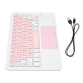 thumbnail image 5 of Wireless Keyboard Multi Touch Sensitive Operation Small Portable Rechargeable Keyboard for IOS TabletWhite Pink, 5 of 8