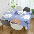 thumbnail image 2 of Yayeee Tablecloths 60" x 60" Rectangle Wrinkle Resistant Party Table Cover, Blue Halloween, 2 of 8