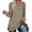 Khaki, variant on Women's Long Sleeve Loose Casual Fall Pullover Side Split Tunic For Leggings