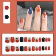 thumbnail image 2 of Puntas francesas para presionar en las uñas, uñas postizas cortas y lindas, puntas de uñas postizas cuadradas acrílicas para mujeres y niñas, 24 piezas (cuadrado1), 2 of 3