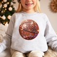 thumbnail image 2 of Basketball Faux Glitter Sweatshirt for Girls Trendy Girly Baseketball Player Pullover Gray Sweatshirt Youth X-Small, 2 of 4