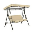 thumbnail image 1 of Wosthever Columpio para 3 personas, cubierta de asiento , dosel para sombra de sol, Patio, jardín al aire libre, hamaca para césped, accesorios Jardín y Patio Beige, 1 of 6