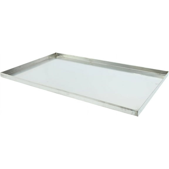 35"x22" Stainless Steel Tray Replacement Pan for Pet Cage Dog Crate Kennel, Flat Bottom Tray, Leakproof Liner