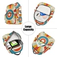 thumbnail image 5 of FORMRS Mini Backpack Purse for Women Quilted Travel Daypack Casual Shoulder Bag, Colorful Circles, 5 of 7