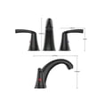 thumbnail image 4 of EastVita 2PCS 8 Inch Bathroom Faucet. Bathroom Faucets For Sink 3 Hole. Widespread Matte Black Bathroom Faucet With Pop Up Drain And CUPC Lead-Free Hose (Matte Black), 4 of 8