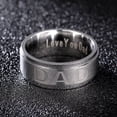 thumbnail image 5 of Stainless Steel Bracelet Letter DAD Ring Men's Titanium Steel Ring Ornament, 5 of 5
