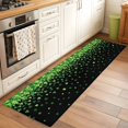 thumbnail image 2 of Runner Rug 2'x6', St. Patrick's Day Washable Non-Slip Hallway Runner Rugs, Spring Lucky Shamrocks Leaves Black Bedside Rugs Floor Mats Carpet Runners for Kitchen Bathroom Laundry Room, 2 of 8
