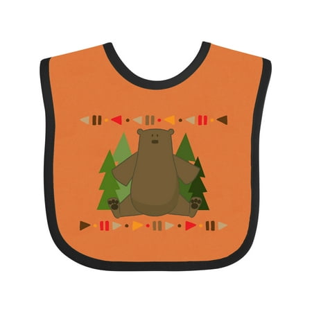 

Inktastic Tribal Bear Woodland Trees Gift Baby Boy or Baby Girl Bib