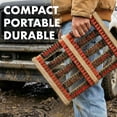 thumbnail image 2 of JobSite Boot Scraper - Outdoor Boot Brush Scrubber Brush - Compact, Portable Shoe Cleaner for Home, Campers, Trucks, Kids - Timber Edition, 2 of 6