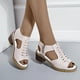 thumbnail image 2 of Amzcrzy Zapatos de mujer,Zapatos de mujer,Zapatillas de mujer, Sandalias de playa con punta abierta, informales, de tacón medio y huecos para mujer Sandalias Mujer Zapatillas De Casa, 2 of 4