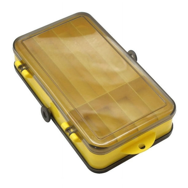 Caja dividida de doble cara P, caja de almacenamiento de accesorios para anzuelos de pesca de doble capa, caja portátil para suministros de pesca al aire libre, caja de cebo