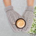 thumbnail image 6 of ESASSALY Warm Winter Mittens for Women - Soft Knit Gloves in Solid Color, 6 of 8