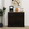 thumbnail image 2 of Modern Black Trash Cabinet with Two Drawers and Large Storage Capacity for Kitchen Island or Laundry Box, 2 of 10