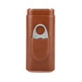 thumbnail image 2 of Three-finger Portable Cigar Humidor Brown And Black Two Choices Cowhide Material Leather Case With Silver Cigar Cutter, 2 of 5