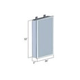 thumbnail image 2 of Vinnova Perma 24" LED Lit Medicine Cabinet Wall Mounted Mirror in Silver, 2 of 12