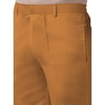 thumbnail image 4 of eloria Men's Premium Comfort Straight Fit Flat Front Dress Pant Pyjamas, Color: Mustard, Size : 36, 4 of 6