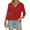 #1 Red, variant on Tops for Women Casual V Neck Fall Shirts 3/4 Sleeve Color Block Vintage Red Tunic Tee Lightweight Clothing Size XL