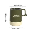 thumbnail image 3 of Vaso portátil de plástico para café o té con asa colgante, compacto, ecológico, de 12.5 cm, en múltiples colores para acampar, hacer senderismo y uso al aire libre., 3 of 6