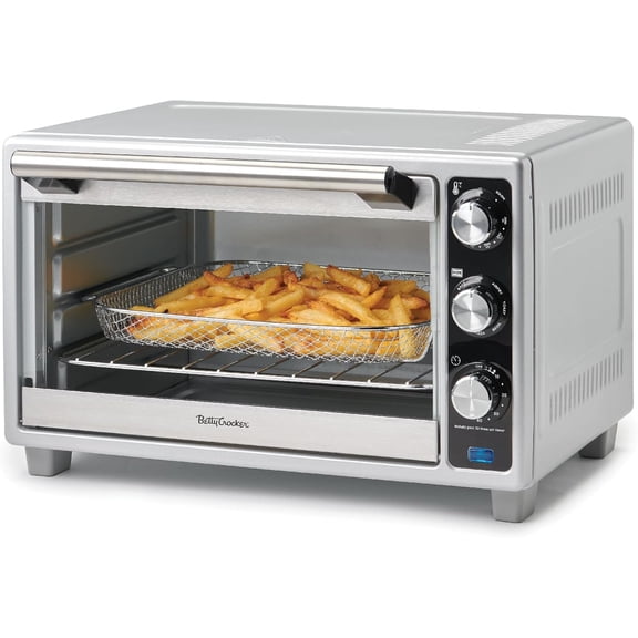 Air Fryer Convection Toaster Oven, Multifunction 6-Slice Toaster and Air Fryer Oven, 0.8 Cu. Ft. 6 Slice Capacity AirFryer Toaster Oven Combo, 7 Function Convection Oven,Silver