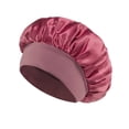 thumbnail image 3 of gcong Satin Silk Bonnet for Sleeping Soft Elastic Band Satin Hair Caps for Women Reusable Waterproof Double Layer Sleep Bonnets Nightcap Wrap Hat for Long Hair, 3 of 3