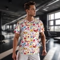 thumbnail image 3 of Wukai Cute Butterfly Flowers Print Men's Short-Sleeved Mesh T-Shirt,Quick-Dry Short Sleeve Workout T-Shirt-XX-Large, 3 of 8
