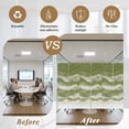 thumbnail image 5 of Sage Green Ombre Window Privacy Film, Modern Moire Abstract Art Luxury Static Cling UV Sun Blocking Heat Control Window Tint Day and Night, Non-Adhesive One Way Windows Privacy Cover 17.7''x78.7'', 5 of 7