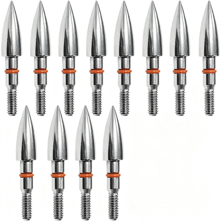 BESTSKY 100/125/150/200/300 Grains Archery Field Points Practice Field Tips Archery Target Practice Hunting Arrow Tip for Recurve Compound Bow Crossbow Stainless Steel Screw in Broadheads