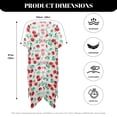 thumbnail image 6 of HELLHERO High Quality Fabrics Bathing Suit Cover Up for Beach Short Sleeve Long Cardigan Cherry Daisy, 6 of 6